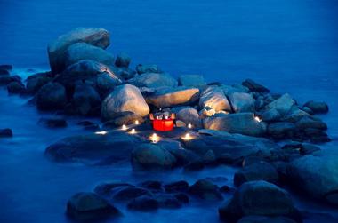 Dinner on the Rocks at Angsana Bintan in Indonesia