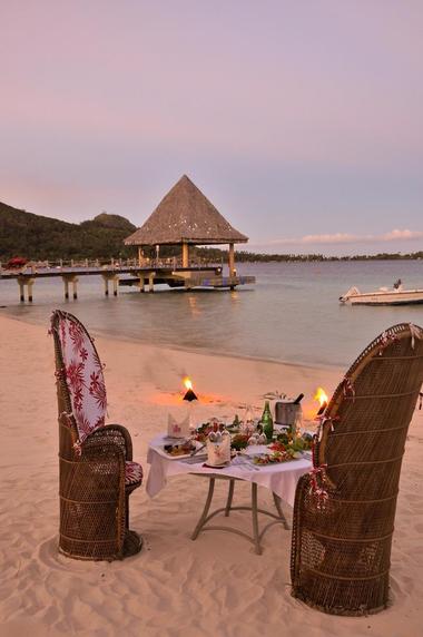 Views of the Blue Lagoon at the InterContinental Bora Bora Le Moana