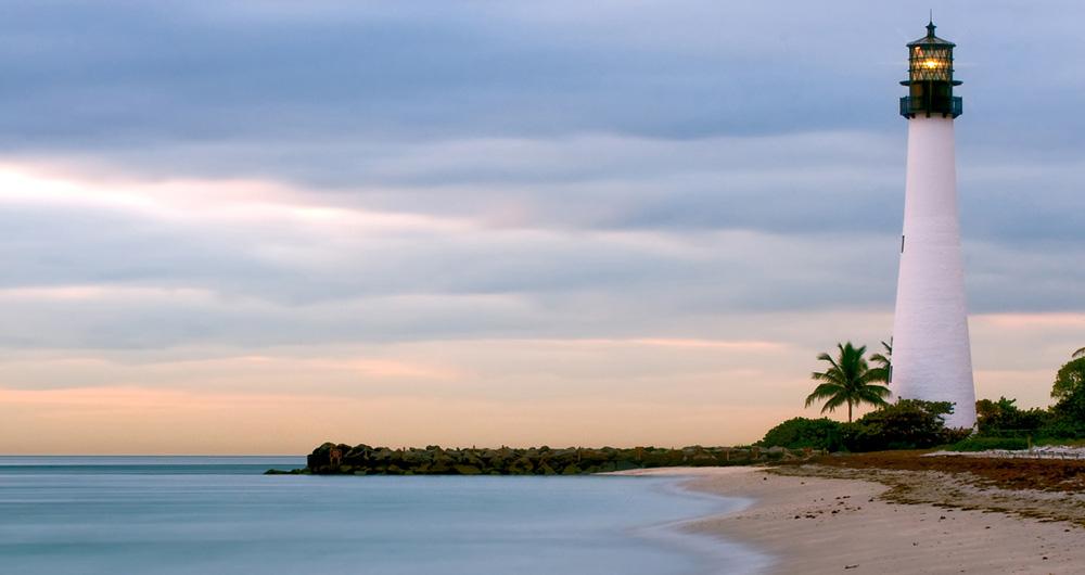 Florida beach and lighthouse