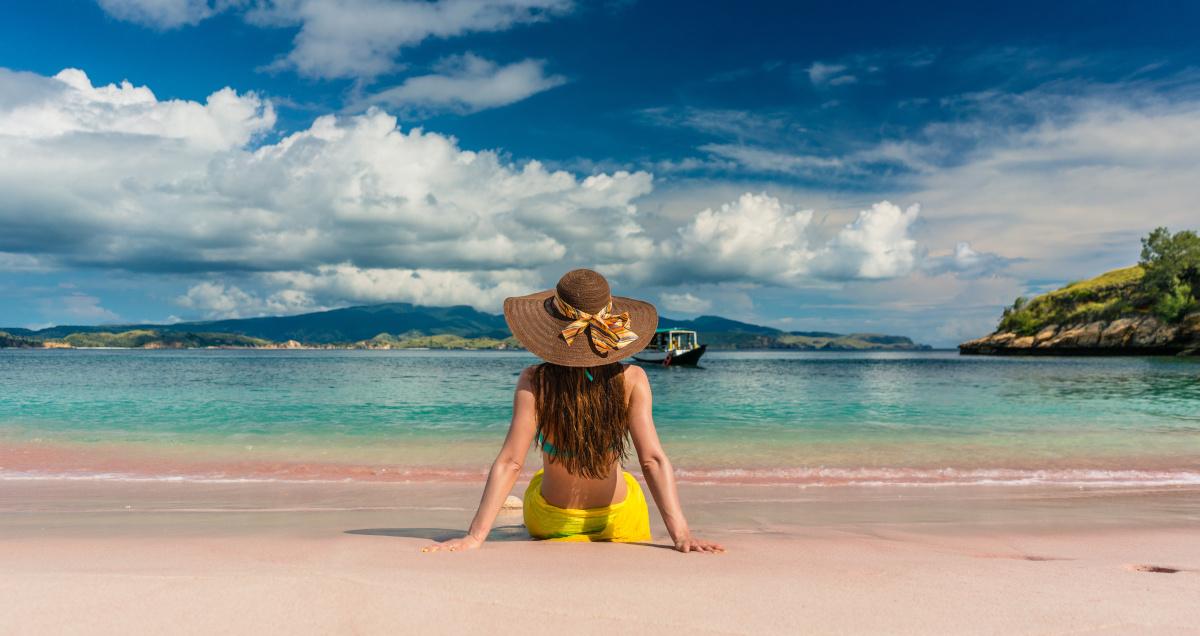 Pink Beach of Komodo, Indonesia