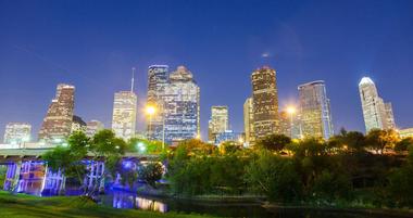 Houston at night