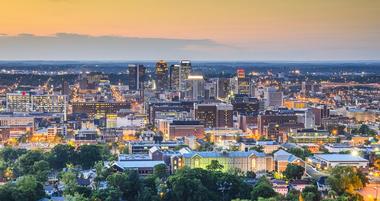 Birmingham, Alabama at night