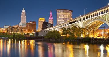 Cleveland at night