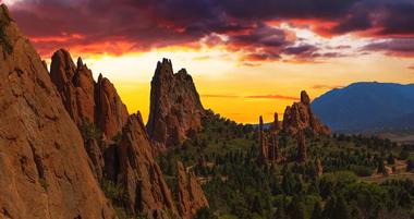 Garden of the Gods at sunset