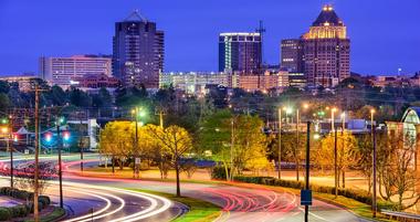 Greensboro at night