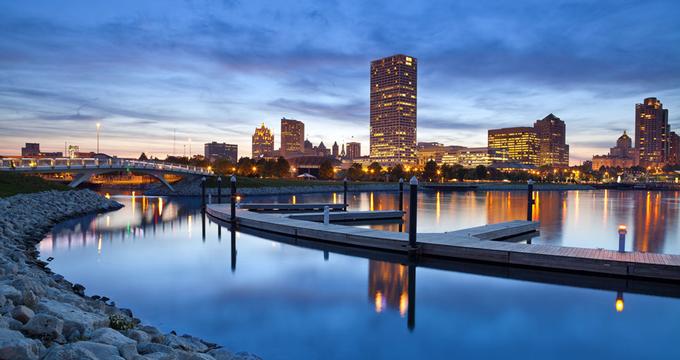 Milwaukee at night