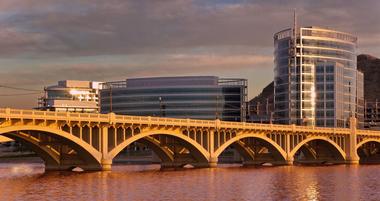 Tempe bridge and skyline