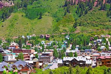 The town of Telluride has an elevation of 8,750 feet