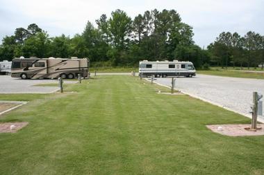 Book a large site at the Heritage Acres RV Park