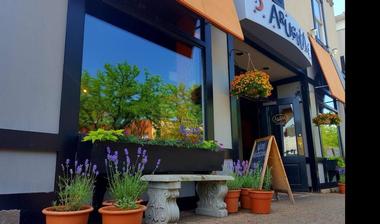 Order classic Mediterranean fare at Arugula Bistro