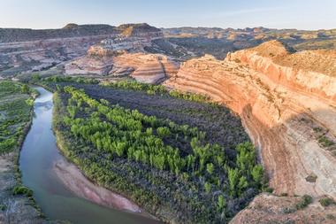 Admire beautiful red rocks of the Dolores River Canyon