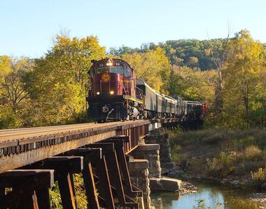 Take a scenic train ride with the Arkansas & Missouri Railroad